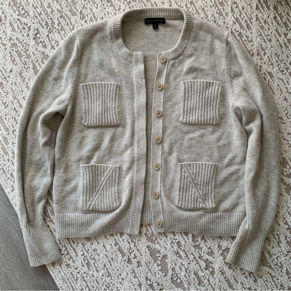 Banana Republic Gray Cardigan Sweater